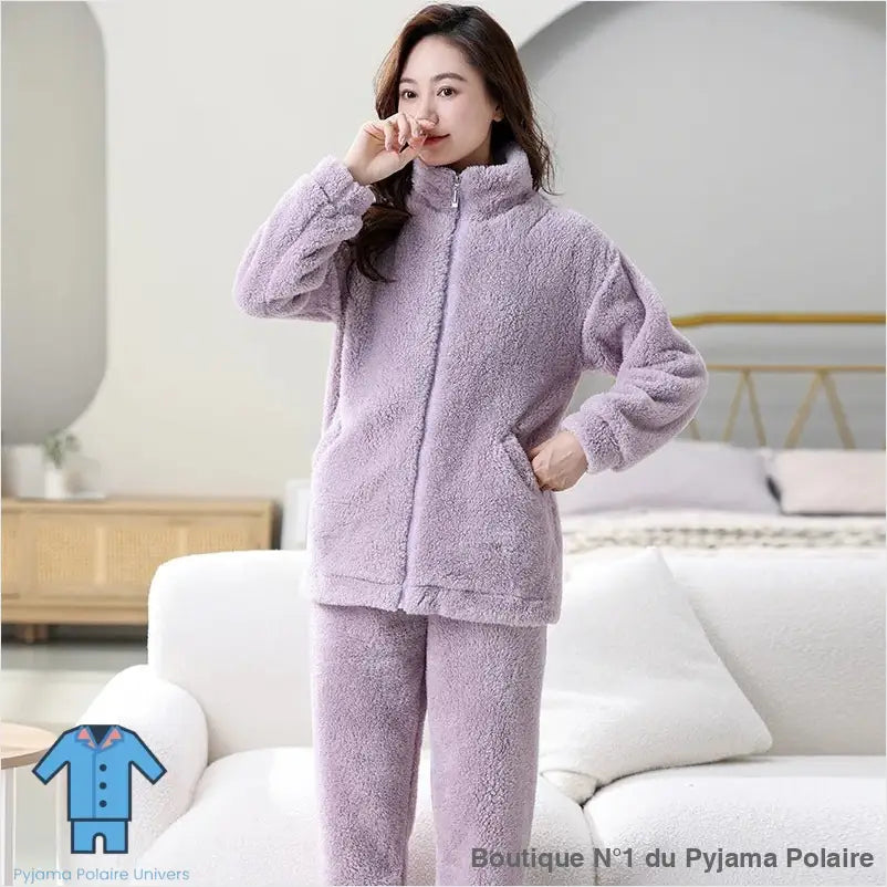 Pyjama Femme Avec Veste Polaire