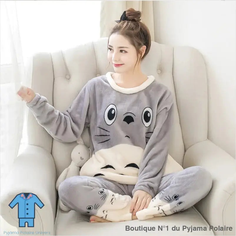 Pyjama Femme Polaire Chat