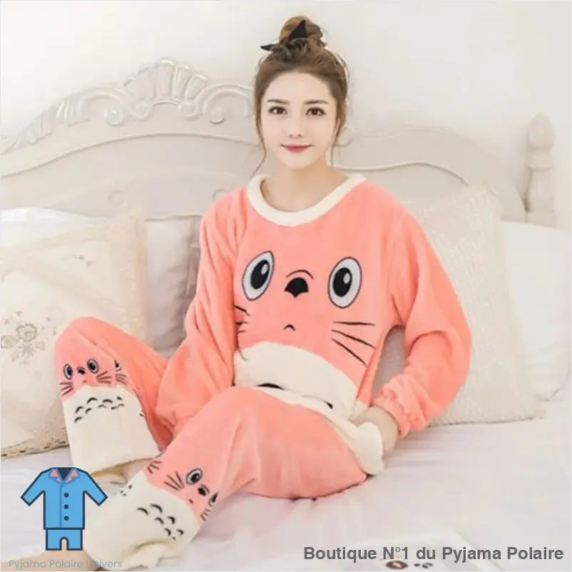 Pyjama Femme Polaire Chat